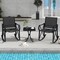 Outdoor Rocking Chair Set with Side Table and Gentle Rocking Motion